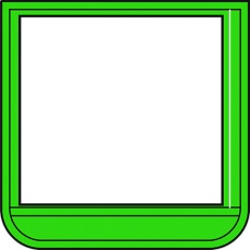 【368-141】ユニット ポケット胸章(ワニ口タイプ)緑