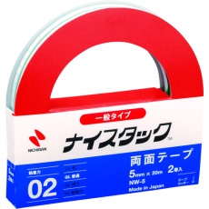 【NW-5】ニチバン 両面テ-プ ナイスタック 5mmX20m 2巻入り