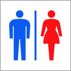 【842-64A】ユニット トイレ表示 大 男女