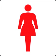 【842-63A】ユニット トイレ表示 大 女子