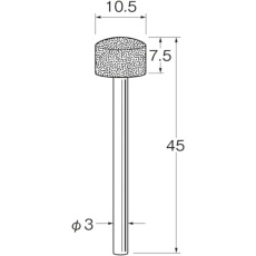 【N1910】リューター 軸付電着ボラゾン砥石