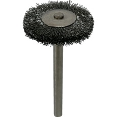 【B1518】リューター 軸付ホイール型ブラシ軸径(mm):3毛材:硬鋼線