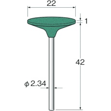 【R1072】リューター 軸付シリコンゴム砥石外径(mm):22粒度(#):2500