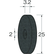 【G7231】リューター ホイール型砥石(カーボンランダムホイール)