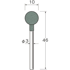 【R4510】リューター 軸付ラビン砥石(一般用)粒度(#):120