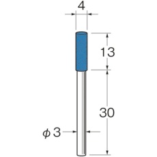【R2112】リューター 軸付セラミックゴム砥石(金属研磨用)外径(mm):4粒度(#):120