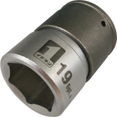 【19805】MUSTTOOL QCソケット シングル 19mm ショート 6角 IM―4W19S―6K