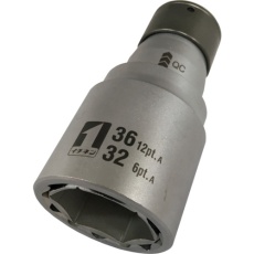 【19828】MUSTTOOL QCソケット ダブル 32×36 6/12角 IM―4W3236O―612K