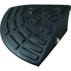 【121026】緑十字 95mm段差用プレート コーナータイプ 黒 ロードアップ6010R H95×W250×D250mm 再生ゴム製