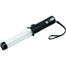【325012】緑十字 LED合図灯(マルチタイプ) 赤⇔青 LED×3種計11個 YDT-290 全長:290mm サーチライト+ブザー+レスキューハンマー機能+底部マグネット付