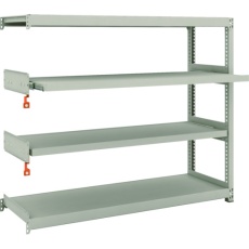 【M2-4542M2B】TRUSCO スチールラック M2型軽中量棚 1460X450XH1200 4段うちスライド2段 連結