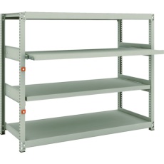 【M2-4562M2】TRUSCO スチールラック M2型軽中量棚 1460X600XH1200 4段うちスライド2段 単体