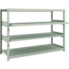 【M2-4662M2】TRUSCO スチールラック M2型軽中量棚 1760X600XH1200 4段うちスライド2段 単体