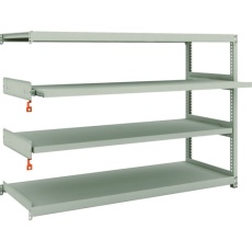 【M2-4662M2B】TRUSCO スチールラック M2型軽中量棚 1760X600XH1200 4段うちスライド2段 連結