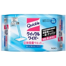 【327840】Kao クイックルワイパー 立体吸着ウエットシート 32枚