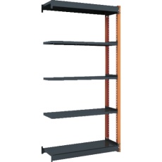 【TSUG100-63K-5B-BK】TRUSCO 軽量ボルトレス棚TSUG型 連結タイプ 900X340XH1800