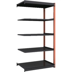 【TSUG100-63L-5B-BK】TRUSCO 軽量ボルトレス棚TSUG型 連結タイプ 900X640XH1800