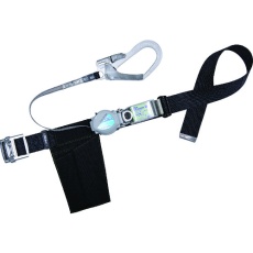【TB-TRN-599-BLK-L-BP】TSUYORON 胴ベルト型墜落制止用器具(巻取タイプ)ロック機構付き 2WAYリトラ 黒 Lサイズ 幅50MM×長さ1400MM