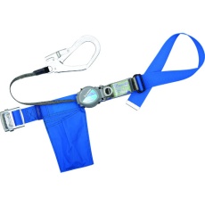 【TB-TRN-599-BL4-L-BP】TSUYORON 胴ベルト型墜落制止用器具(巻取タイプ)ロック機構付き 2WAYリトラ 青 Lサイズ 幅50MM×長さ1400MM