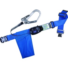 【TB-RN-OT590-BL4-L-BP】TSUYORON 胴ベルト型墜落制止用器具(巻取タイプ)ロック機構なし リトラ 青 Lサイズ 幅50MM×長さ1400MM ワンタッチバックル仕様