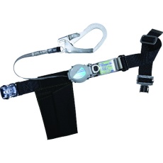 【TB-TRN-OT599-BLK-L-BP】TSUYORON 胴ベルト型墜落制止用器具(巻取タイプ)ロック機構付き 2WAYリトラ 黒 Lサイズ 幅50MM×長さ1400MM ワンタッチバックル仕様