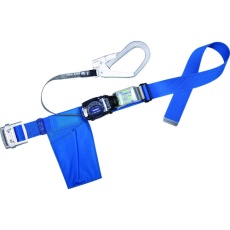 【TB-RL-593-BL4-L-BP】TSUYORON 胴ベルト型墜落制止用器具(巻取タイプ)ロック機構なし リトライト 青 Lサイズ 幅50MM×長さ1400MM