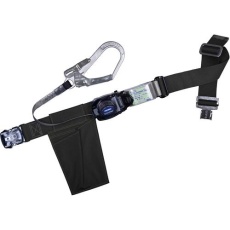 【TB-RN-OT590-BLK-L-BP】TSUYORON 胴ベルト型墜落制止用器具(巻取タイプ)ロック機構なし リトラ 黒 Lサイズ 幅50MM×長さ1400MM ワンタッチバックル仕様