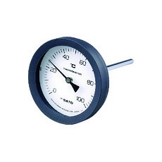 【BM-T-100P-5】佐藤 バイメタル式温度計 BM-T-100P 0～100℃ 100L (2080-14)