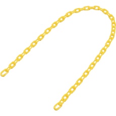 【284032】緑十字 プラスチックチェーン 黄 PT-612Y 長さ1.2m 線径6mmΦ ポリエチレン