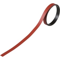 【312014】緑十字 テープ状カラーマグネット 赤 マグネ10R 10mm幅×1m×0.8mm 3本組