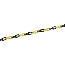 【284015】緑十字 プラスチックチェーン 黄/黒 PT-630TR 長さ30m 線径6mmΦ PE