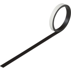 【312110】緑十字 粘着マグネット(強磁力タイプ) マグネ10T 10mm幅×1m×1.2mm 裏テープ付
