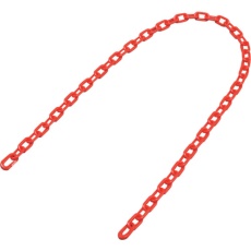 【284033】緑十字 プラスチックチェーン 赤 PT-612R 長さ1.2m 線径6mmΦ ポリエチレン