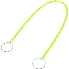 【284043】緑十字 コーン用プラスチックチェーン(リング付) 蛍光緑 CHB-A-KG 長さ2m ポリエチレン