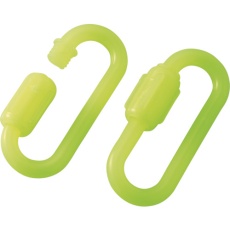 【284118】緑十字 プラスチックチェーン用ジョイント 蛍光緑 PSJ-60KG 線径6mmΦ以下用 2個組