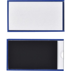【305123】緑十字 カードケース(裏マグネット付) 青 MP-2BL 50×90mm 10枚組 硬質タイプ