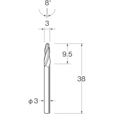 【K7223】リューター 軽合金用超硬カッター