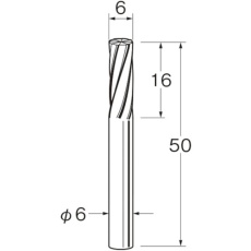 【K7621】リューター 軽合金用超硬カッター