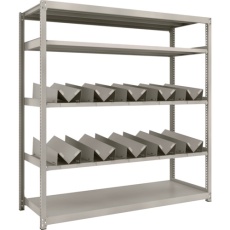 【M2-6665-KU10】TRUSCO スチールラック M2型軽中量棚 1760X600XH1800 缶受X10付