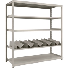 【M2-6665-KU5】TRUSCO スチールラック M2型軽中量棚 1760X600XH1800 缶受X5付