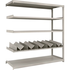 【M2-6665-KU5B】TRUSCO スチールラック M2型軽中量棚 1760X600XH1800 缶受X5付 連結