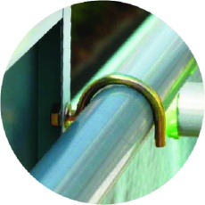 【9003】つくし スチール製フラット掲示板専用単管取付金具