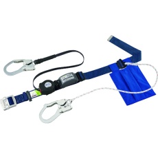 【SLN505-W-NB】タイタン リーロックS2NEOライト ロック装置付巻取器+補助ロープ式胴ベルト ネイビー(墜落制止用器具)