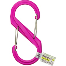 【B-KRSA146-3】光 S型カラビナ 特大 ピンク