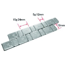 【2007000011676】アストロプロダクツ 二輪車整備工具 貼り付バランスウェイト60g(5g/10g刻み)2本セット