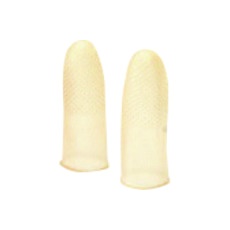 【KM-102H】PLUS 35968)指サック アメ色 M 100個入