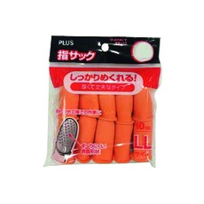 【KM-304K】PLUS 35936)指サックLL オレンジ 10個入