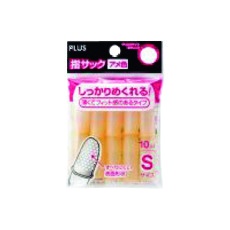 【KM-301A】PLUS 35950)指サック アメ色 S 10個入
