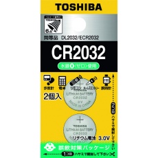 【CR2032EC 2P】東芝 コイン形リチウム電池(2個入り)