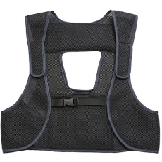 【375627】緑十字 熱中症予防対策商品 フルハーネスベストCOOL ブラック フリーサイズ